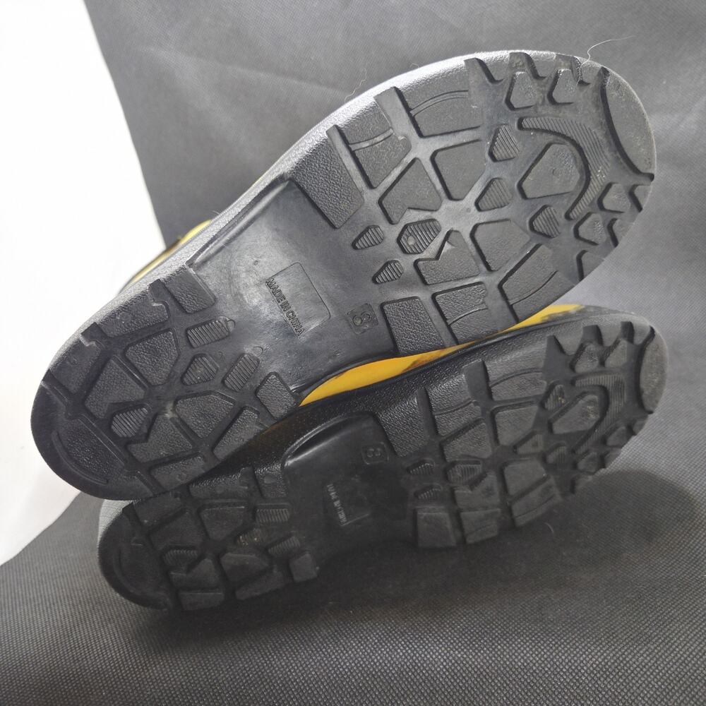 KPRM Yellow Chicken Hens Rain Gardening Boots Size 8 Mid Calf Waterproof - Picture 8 of 9